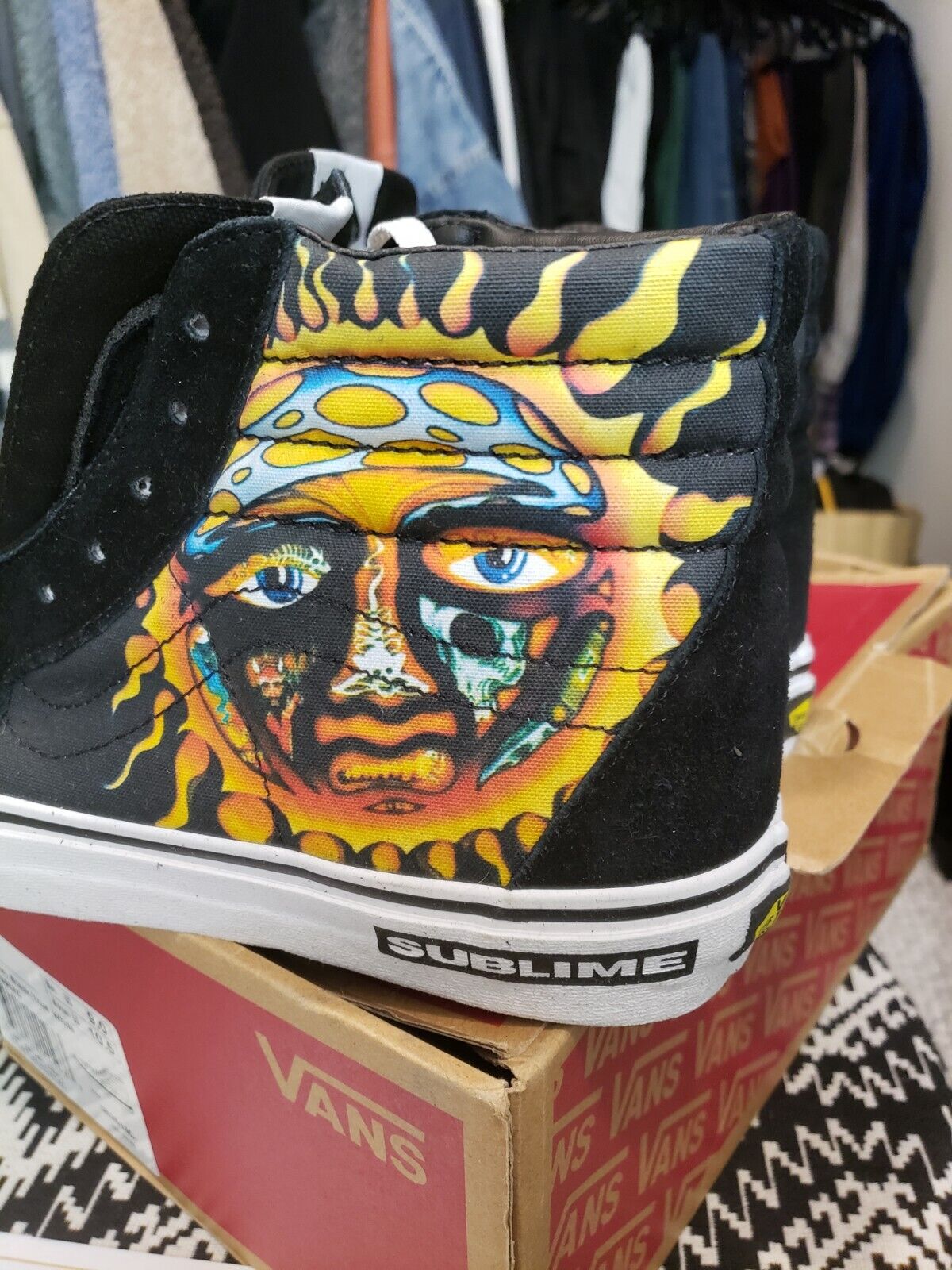 Vans X Sublime Sk8-hi Sz 9.5 Signed Opie Ortiz DS [Damaged BOX]