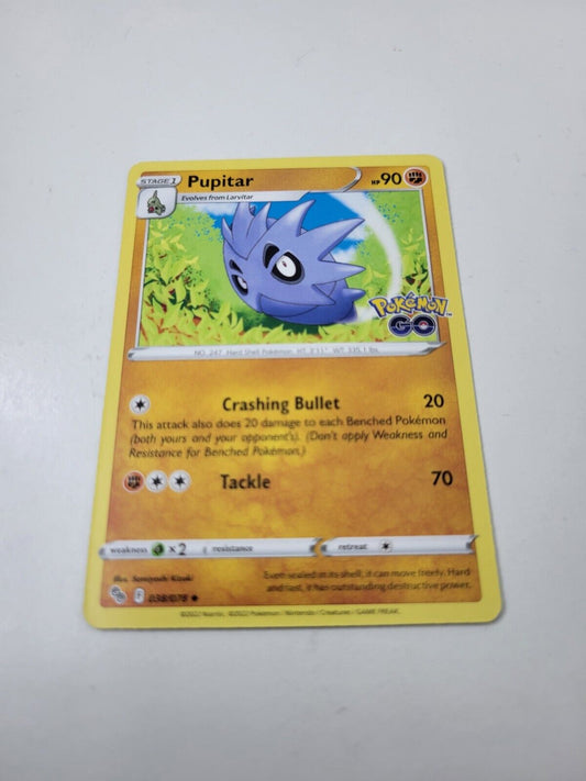 Pokémon TCG Pupitar Pokemon Go 038/078 Regular Uncommon Card NM 2022