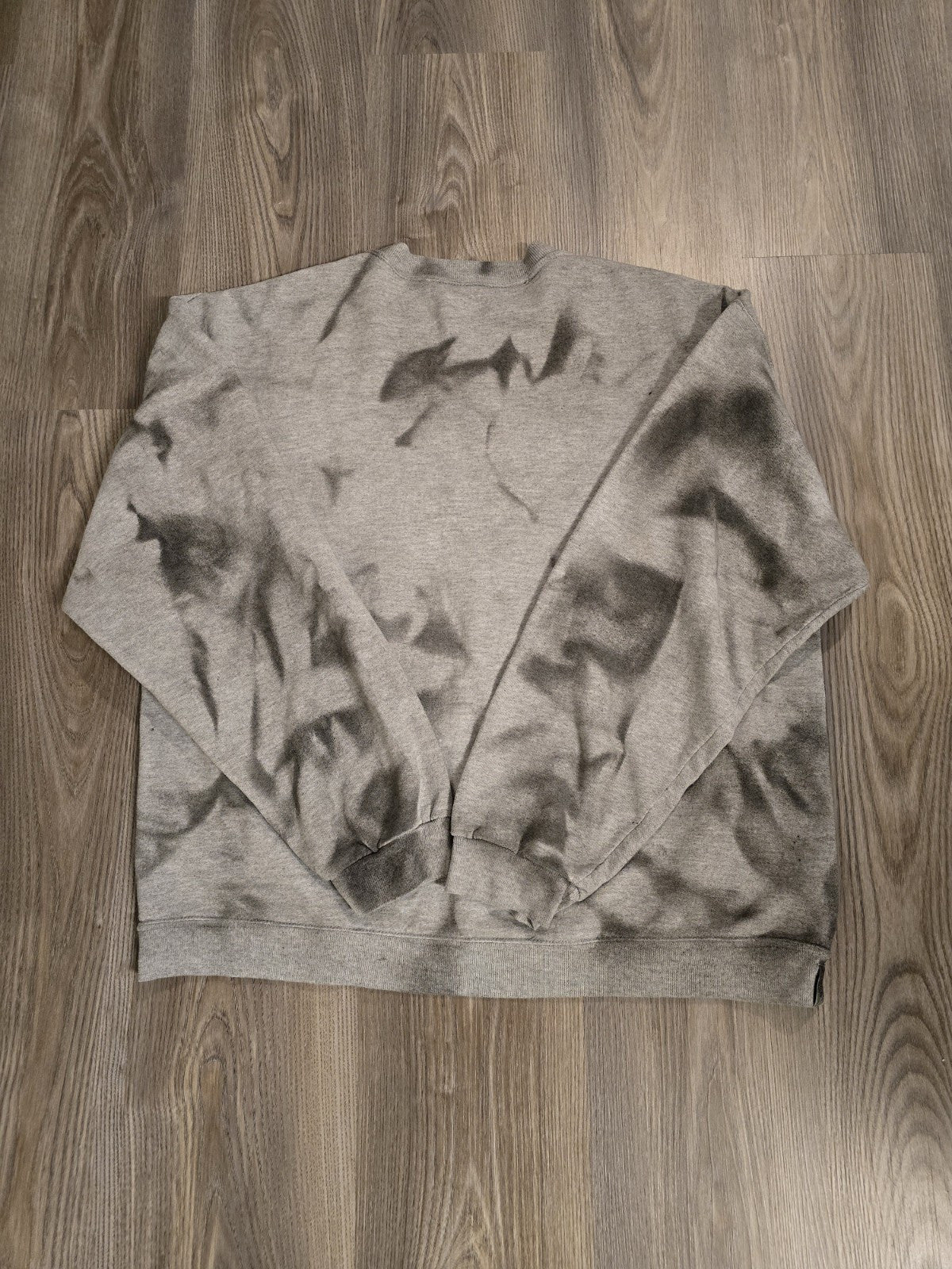 Fuzzyforcefield OOAK Custom Misty Crewneck Sweater Upcycled Size L Handmade 