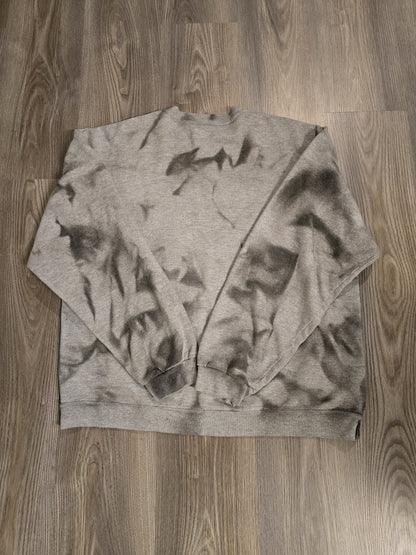 Fuzzyforcefield OOAK Custom Misty Crewneck Sweater Upcycled Size L Handmade 