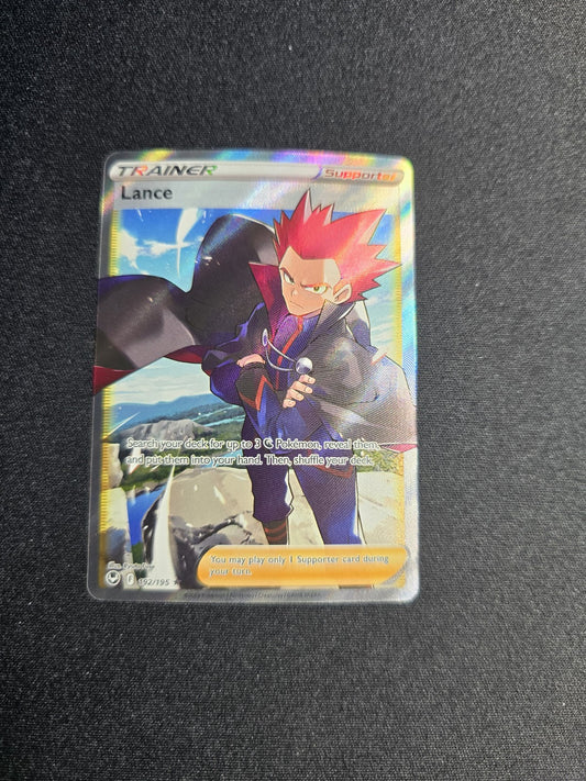 Lance 192/195 Full Art Ultra Rare Trainer Silver Tempest Pokemon Card TCG NM 