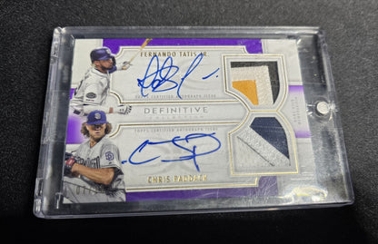 2020 topps definitive Fernando Tatis Chris Paddack Dual Signature Patch 7/10 NM