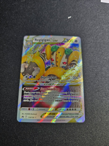 Regigigas VSTAR 114/159 Pokemon TCG Crown Zenith Holo Rare Card NM 2023