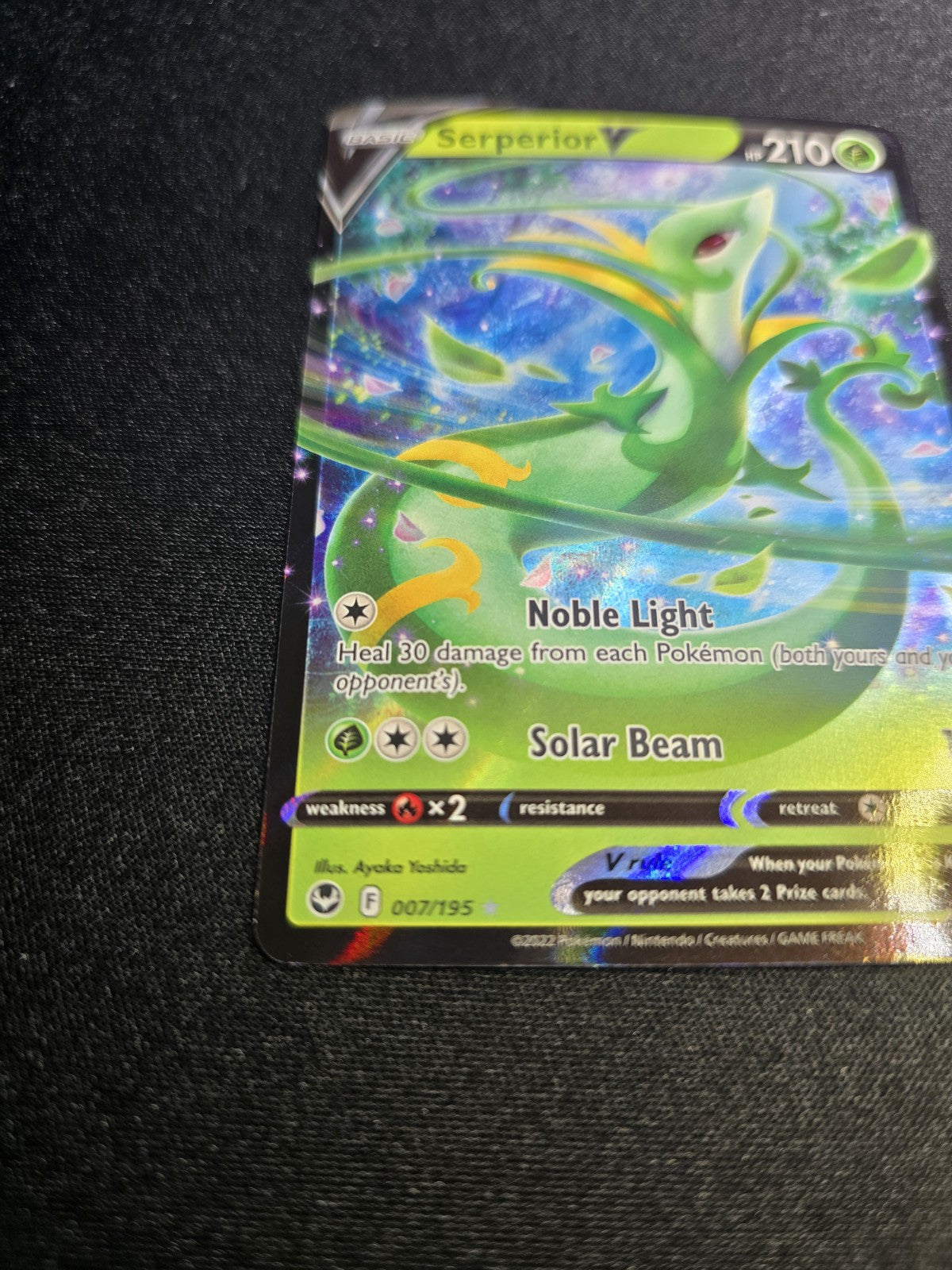 Serperior V 007/195 Full Art Rare Card 2022 Pokemon TCG Silver Tempest NM