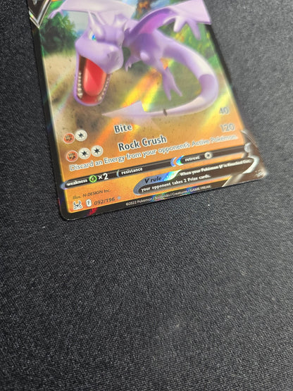 Aerodactyl V 092/196 Lost Origin Ultra Rare Holo Pokemon Card NM 2022