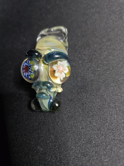 Senoih Glass Alien Pendant Collab W/ Livy Glass Flower Milli 