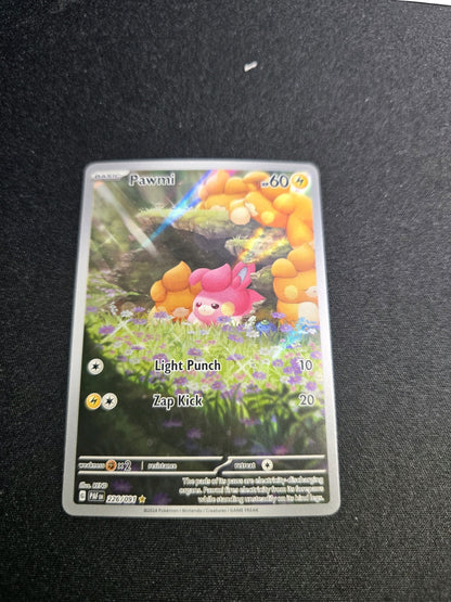 Pawmi 226/091  Full Art Illustration Rare Paldean Fates Pokemon TCG Card NM 2024